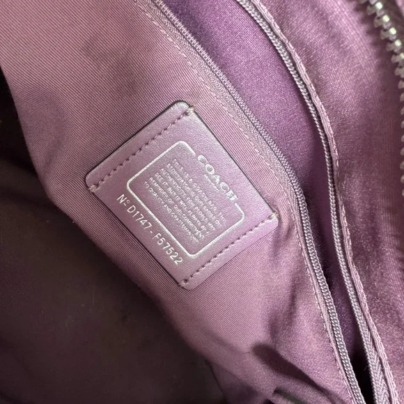 Purple Coach Purse - Picture 5 of 7